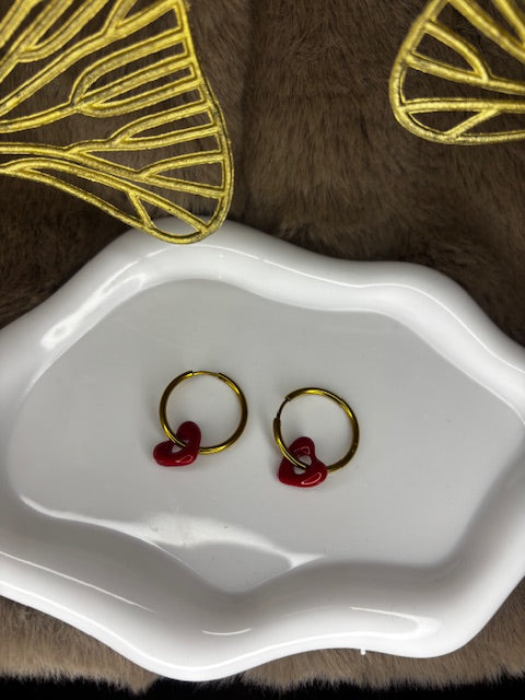 Boucles d'oreilles ROUGE FÉLINE